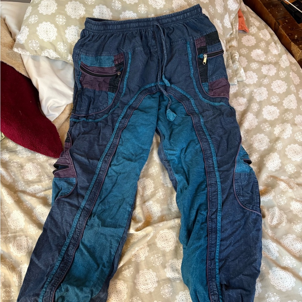 Stylish Blue and Purple Women's Leggings